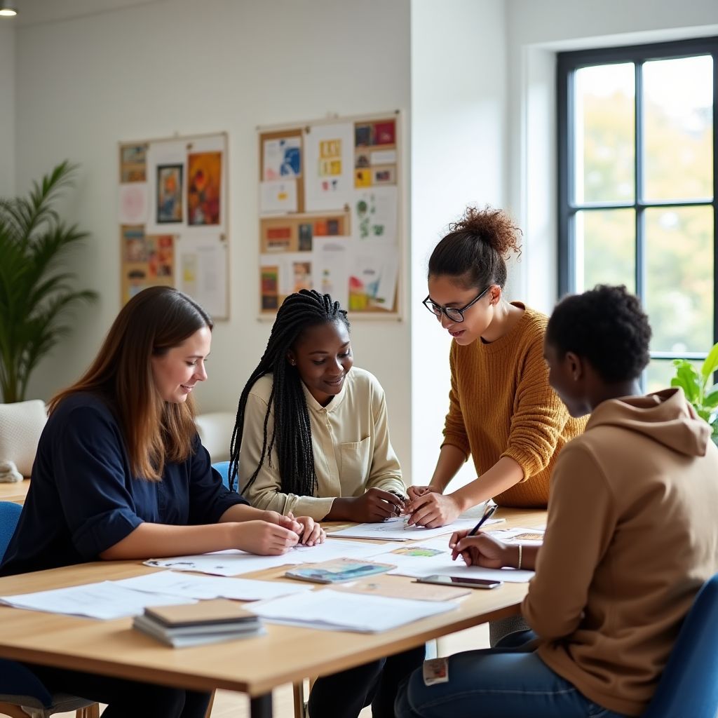 Our design team collaborating on a project